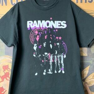 Ramones Band Black Graphic T-Shirt